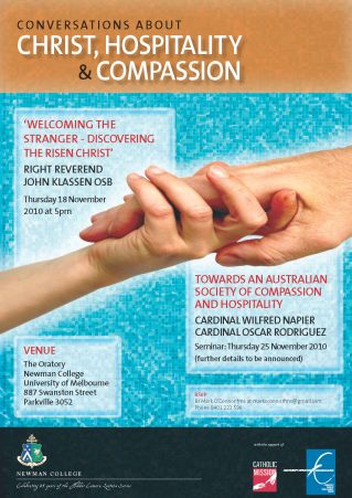 Conversations about Christ, Compassion and Hospitality Poster