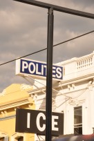 A Polites sign in Glenelg. Mr Polites owned many buildings in Adelaide and put his sign up on them (more info: http://blog.adonline.id.au/polites/)